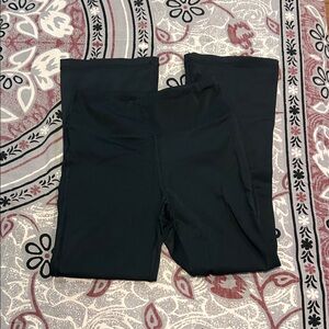 Girls Black Yoga Pants flare leg